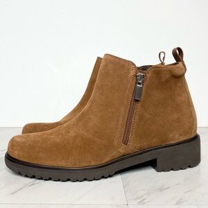 Munro Brown Dual Zipper Bootie 8 1/2 M